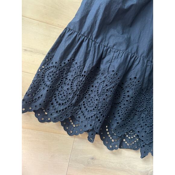 GAP Womens Dress One Shoulder Navy Eyelet Trim Summer Size 20 Knee Length NEW - Picture 3 of 6